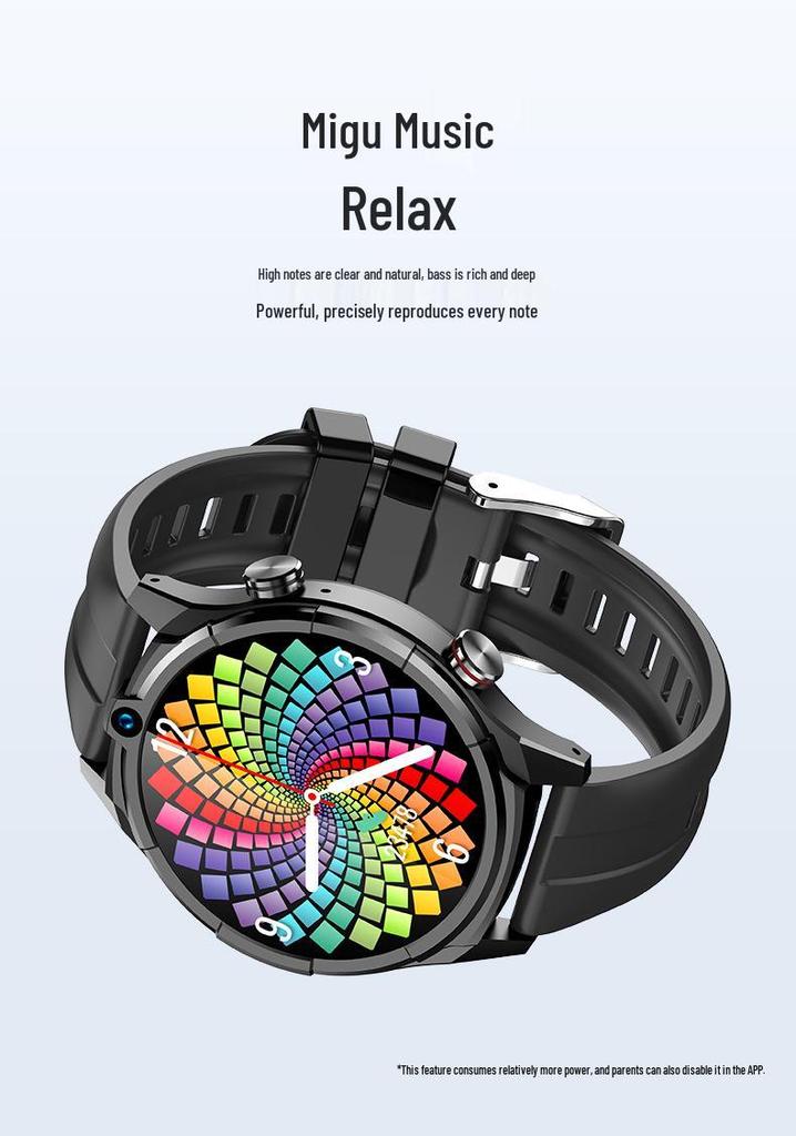 Waterproof 5G Student Smartwatch: Multi-Function Unisex Model with SIM Support & Video Calling