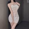 Qqny Sexy Lace Embroidered Hip Skirt Mood Fun Pajamas Perspective Hot Large Size Erotic Underwear Women