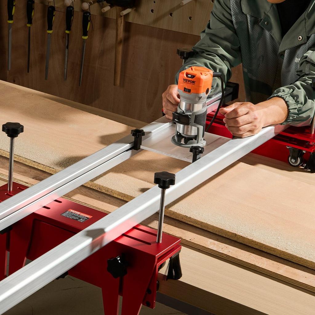 Router Sled, 64 inches, Portable and Easy to Adjust Slab Flattening Jig, DIY Woodworking Router Sled for Flattening Slabs, Slab Guide Jig Trimming