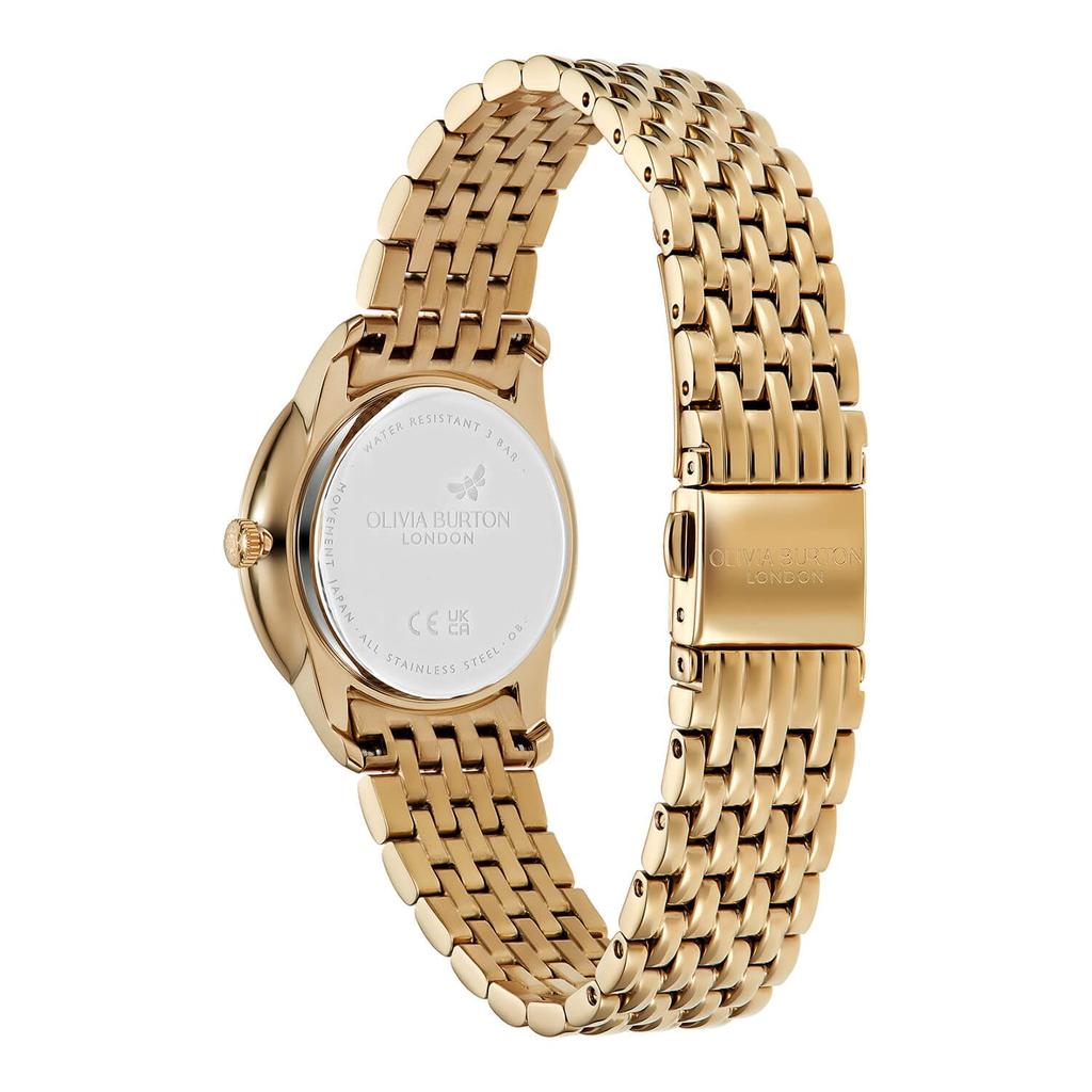 OLIVIA BURTON Women's Classics Watch, 24000130, 32mm, Classic Swirl, Sage Green, Sunray, Gold Bracelet, Authentic