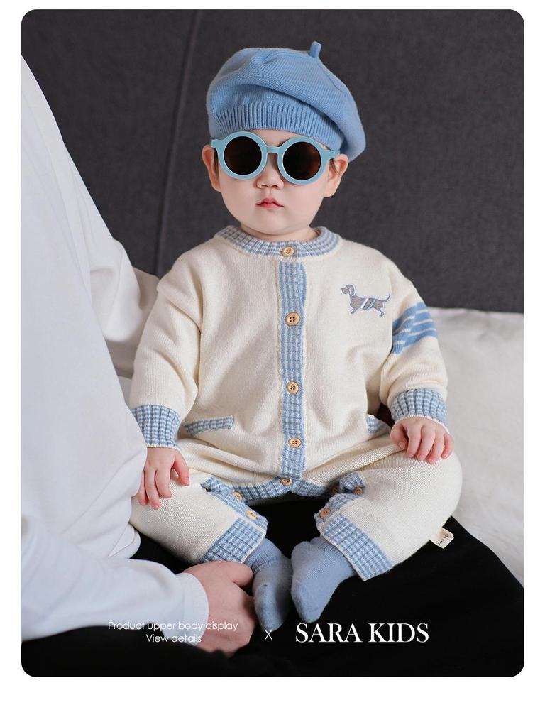 Newborn Knitted Sweater Onesie for Boys & Girls - 2025 Autumn Collection