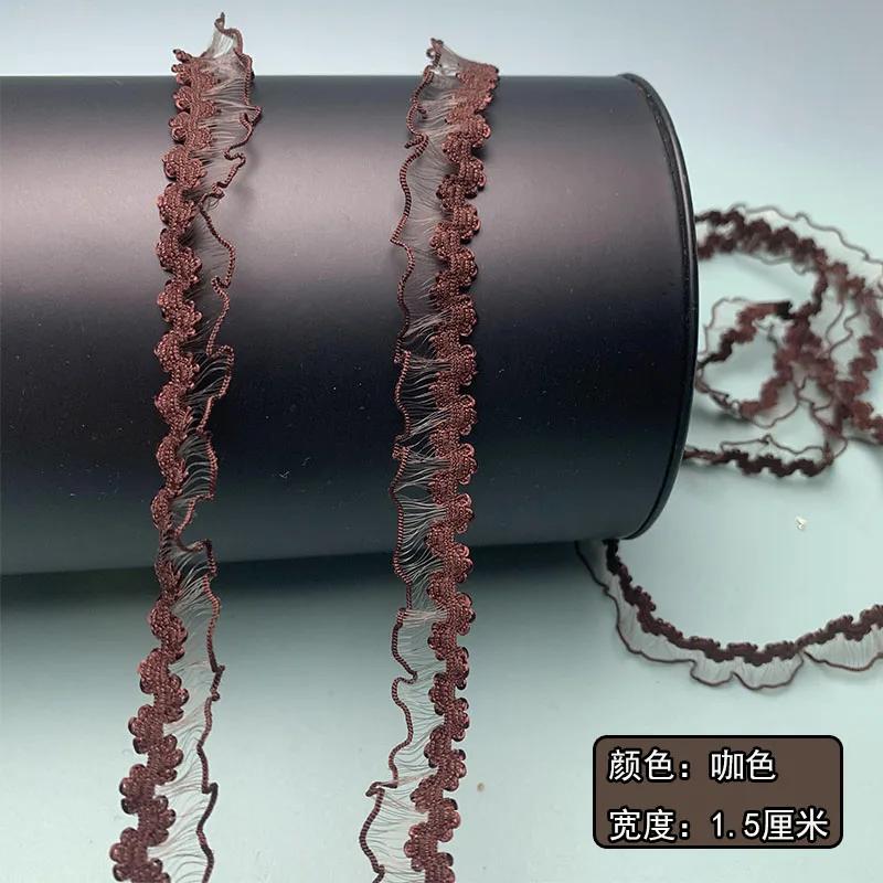 20meters/lot Elastic Colored Lace Organza Ribbon DIY Clothing Curtains Handmade Crafts Accessories Festival Gift Packaging