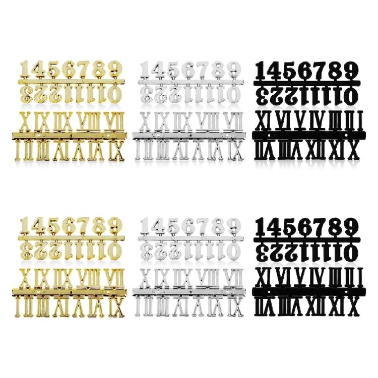 DIY Clock Number Arabic Roman Numerals Digital Clocks Needle Hands Clock Sticker