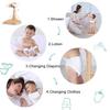 Portable Baby Standing Bath Rack Shower Support Holder Height Adjustable Infant Bathtub Stand with Nonslip Large Base