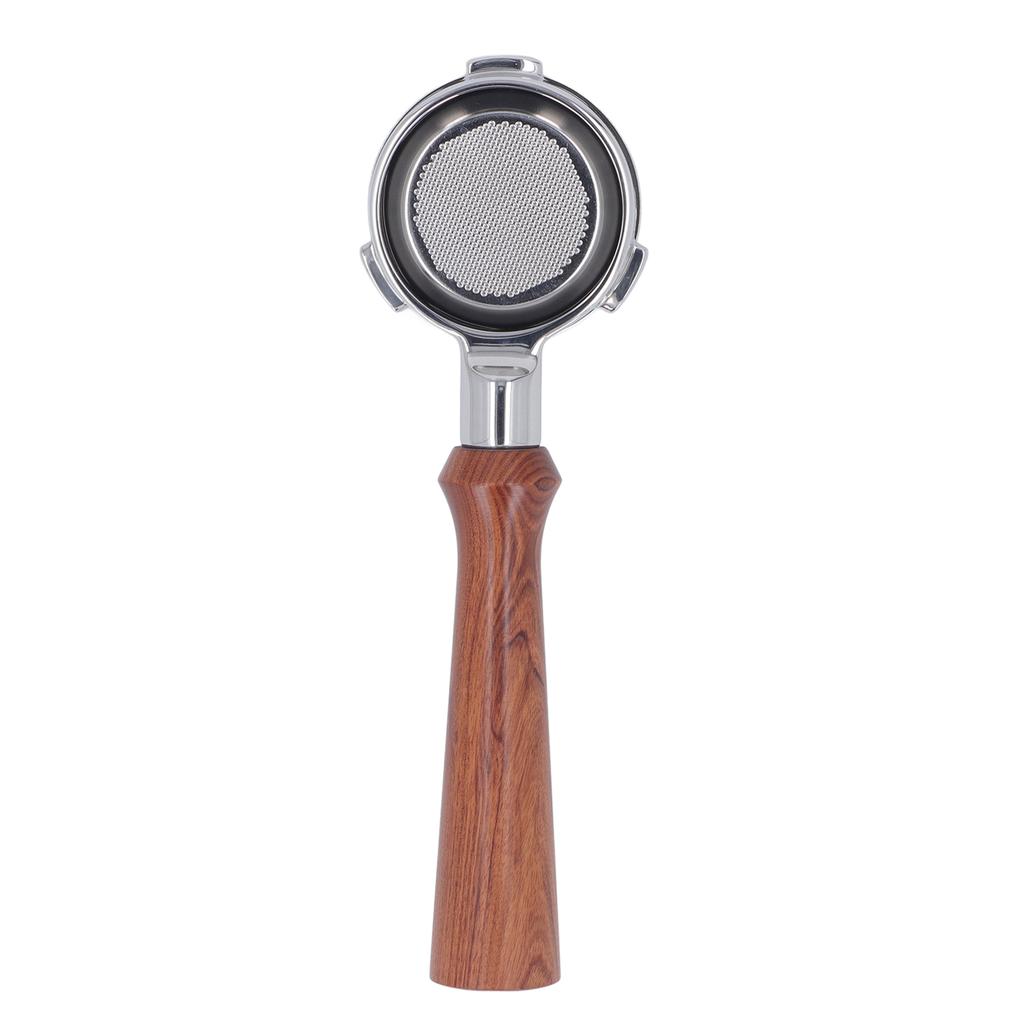 58 mm bottenlös portafilter Trähantag Rostfritt stål Korg Avtagbar 3-öron Kaffeporfiter för Barsetto