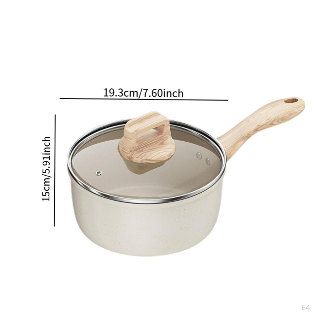 Milk Pan Butter Warmer Cookware Anti Scale Handle Infant Breakfast Pot Small Saucepan for Apartment
