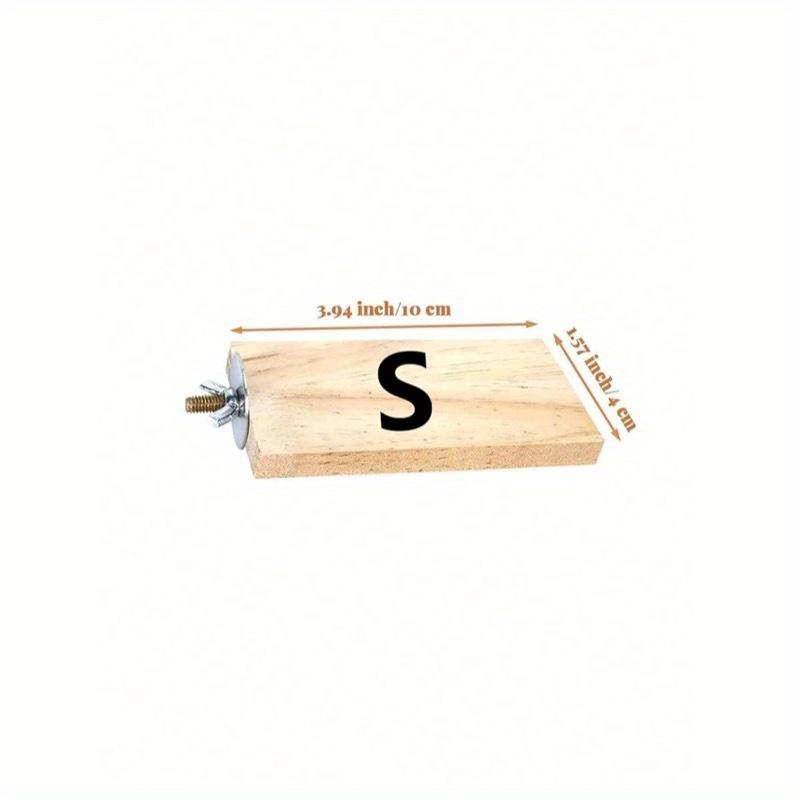 

Платформа для птиц с деревянной жердочкой и подставкой - Стойка для клетки-среды обитания с кольцами из нержавеющей стали - Подходит для попугаев, корелл и мелких домашних животных S-1pc разноцветный