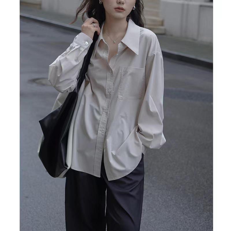 

HVAERICE Classic Iron-Free Long Sleeve Slimming Shirt Small абрикосовий