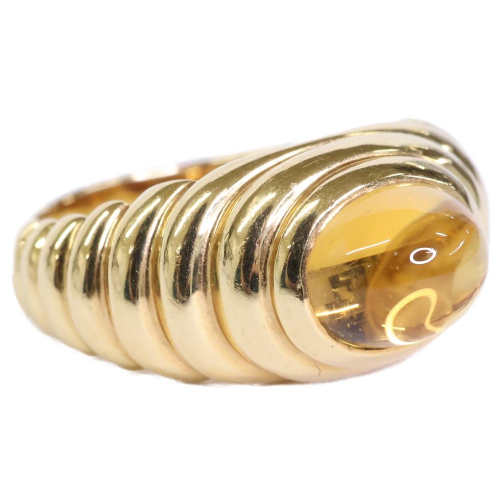BVLGARI 750 Citrine Bachelorette Ring ring Yellow GoldUsed