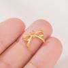 Teamer 3pcs Classic Bowknot Charms for Jewelry Necklace Earrings Making DIY Stainless Steel Gold Color Pendant Wholesale No Rust