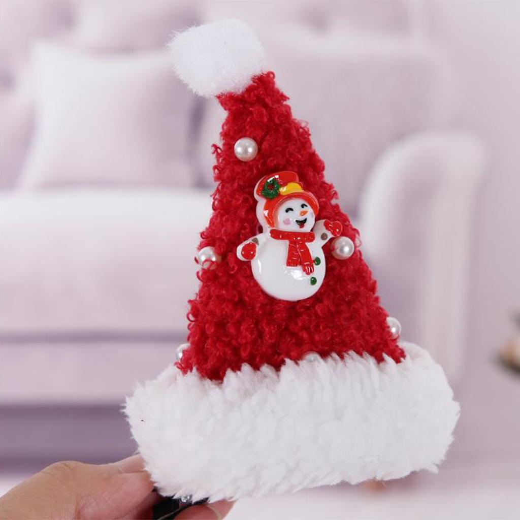 Girl Hair Clip Cartoon Santa Xmas Tree Shape Hairpin Metal Festival HairSupplies