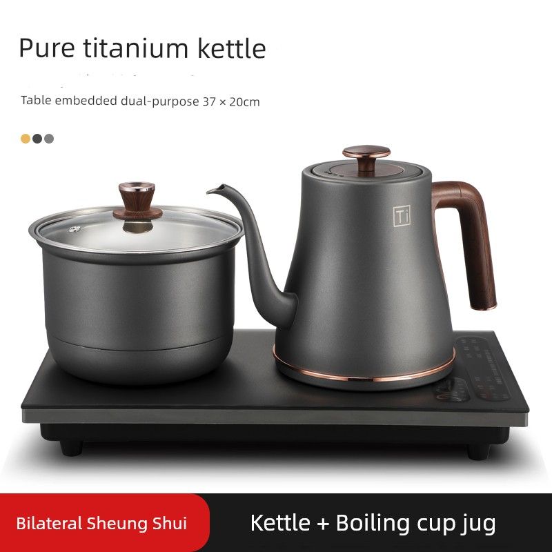 

Pure Titanium Intelligent Automatic Water Filling Pot Integrated Teapot Brand Titanium Alloy Tea Table Tea Table Kettle Embedded (Bilateral Sheung Shui) [Disinfection Section]]