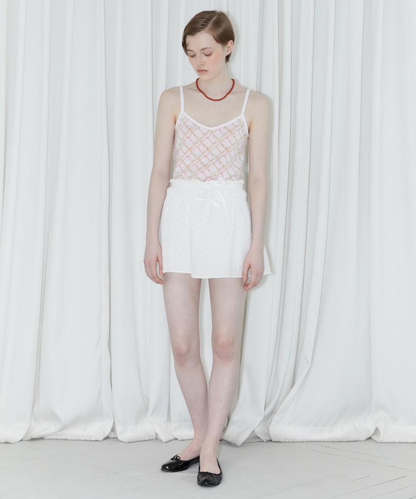 SINOON Flower Pattern Sleeveless (Off White)