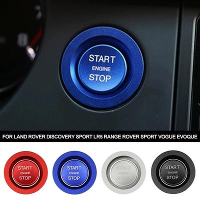 Adesivo per anello di rivestimento del pulsante dell'interruttore di avvio e arresto del motore di accensione dell'auto per Land Rover Discovery Sport LR5 Range Rover Sport Vogue Evoque