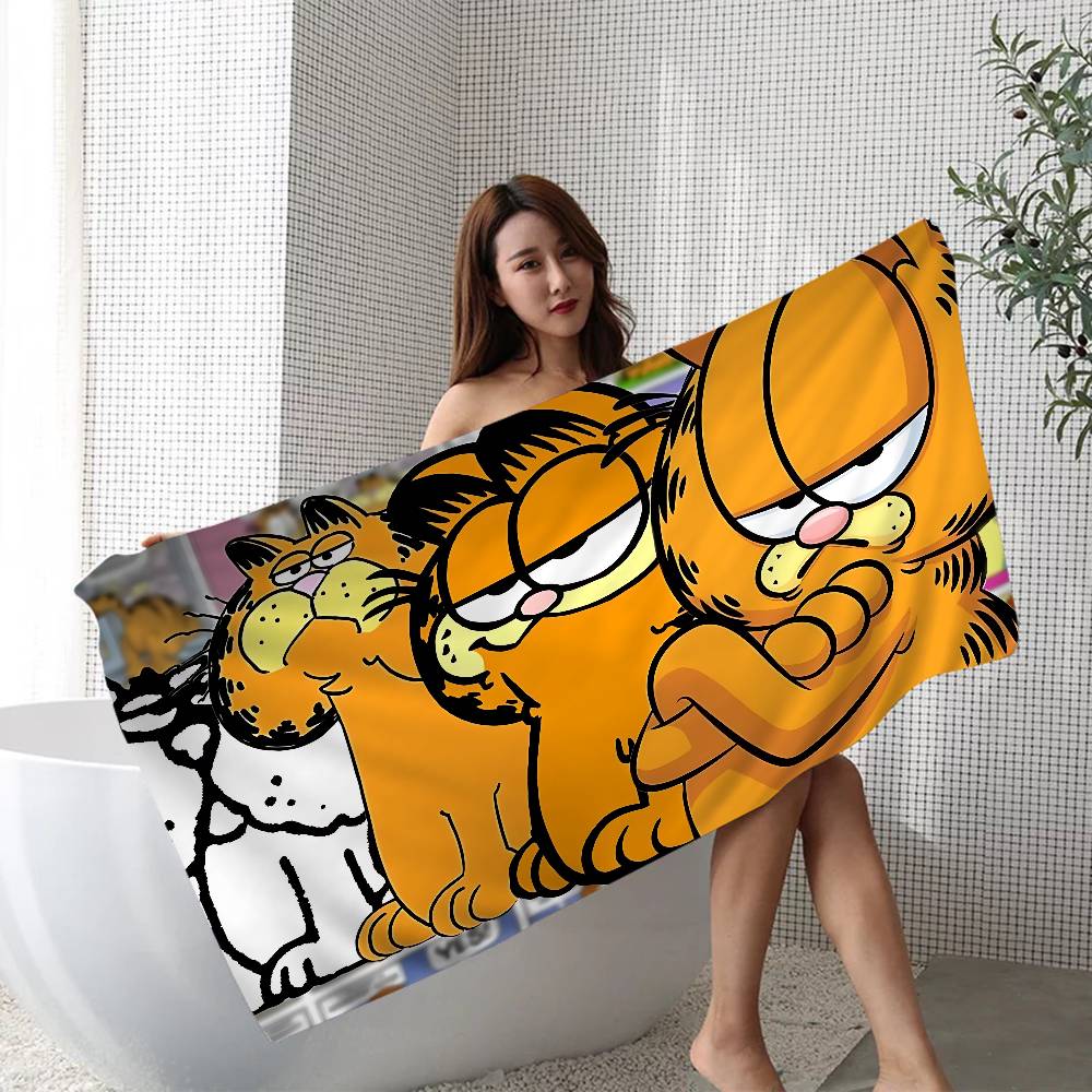 Cute Anime G-Garfields Cat Big Microfiber Beach Towels Quick Dry Towel Sand Beach Towels Pool Towel For Travel Swim Pool Yoga