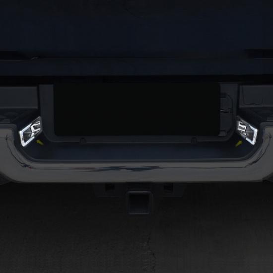 For Ram 3500/2500/1500 -2024 Chrome Rear License Plate Lamp Cover Trim Bezel