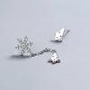 New Arrival Female Earrings  Sterling SIlver Asymmetric Snowflake Long Christmas Tree Earrings for Women Tassel
