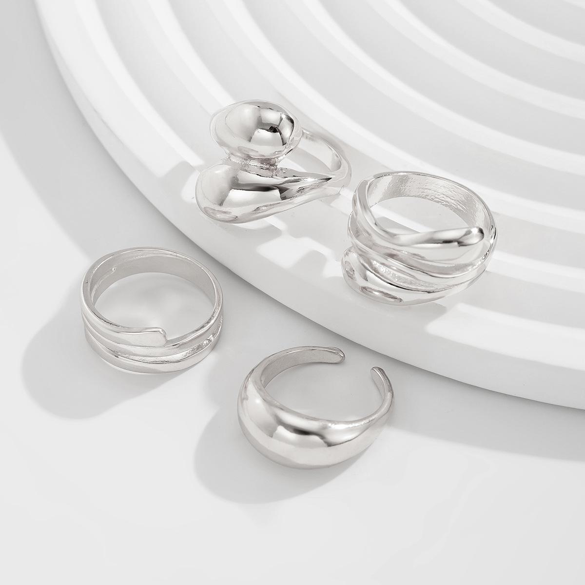 

Набор браслетов из сплава с преувеличенной неровной гладкой каплей воды