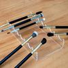 2PCS Makeup Brush Holder Clear Acrylic Horizontal Brush Drying Rack Organizer for Paint Brushes Vanity Table Accessory