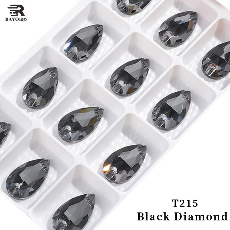 K9  Supplier AB Crystal Glass Sew-on Beads Drop Shape Wedding Dress Decor Sewing Rhinestones Glue Applique Technique