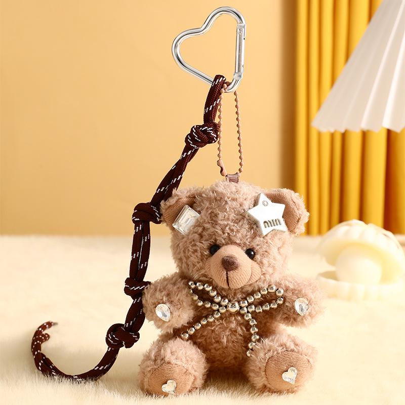 Модный мультяшный плюшевый брелок в виде медведя - Милый кулон в виде куклы для переодевания