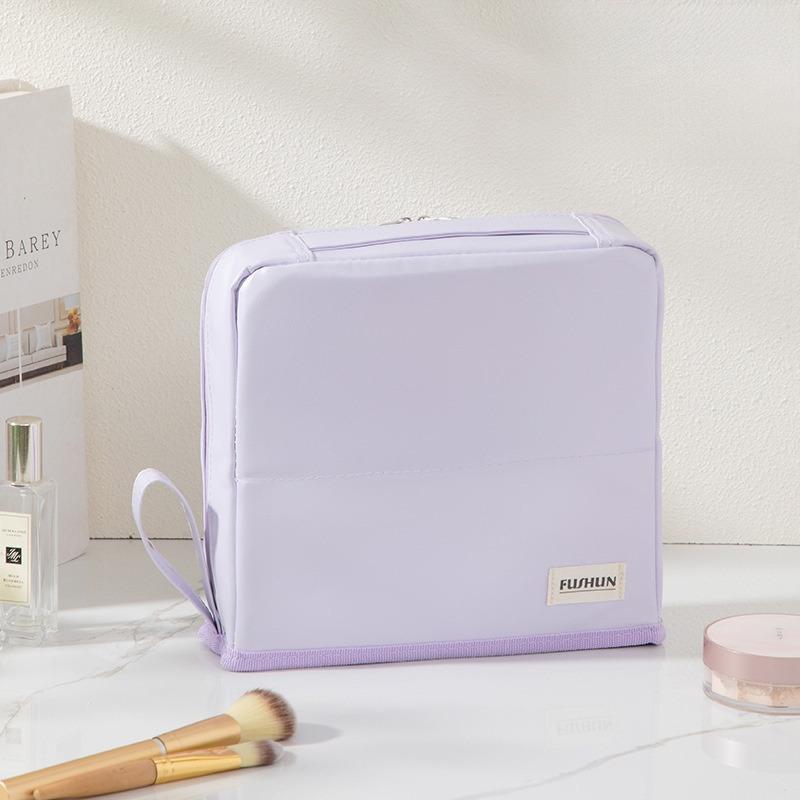 Large-Capacity Cosmetic&Stationery Organizer Bag Multifunctional Portable Multi-Layer Beauty Cosmetic Bag with Mesh Compartments