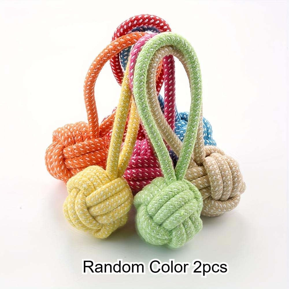 2pcs Pet Dog Cat Chew Toys- Braided Rope Ball Interactive Tug-of-War with Texture Surface,Suitable for Small/Medium/Large Dogs