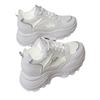 Small Inner Height Increase Small White Shoes Women's Thick-soled Versatile 2025 Spring and Autumn New Dad Women's Breathable Casual Sports Shoes