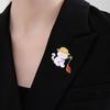 Playful Cat Fishing Brooch Adorable Alloy Pin Lightweight Design For Kids Adults Fashion Accessory With Colorful Fish Charm