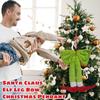 Christmas Decorations Green Prosthetic Legs Claus Legs Bow Christmas Ornaments