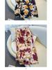 2025 Women's High-Waisted Satin Floral Midi Skirt - Summer A-Line Pencil Design