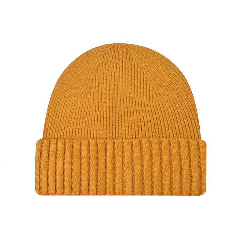 Solid color classic knitted hat men's casual versatile student couple cold hat women's autumn and winter warm wool hat
