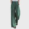 Retro Wide-Leg Cotton Linen High-Waisted Pants - Plus Size Women's Casual Wear