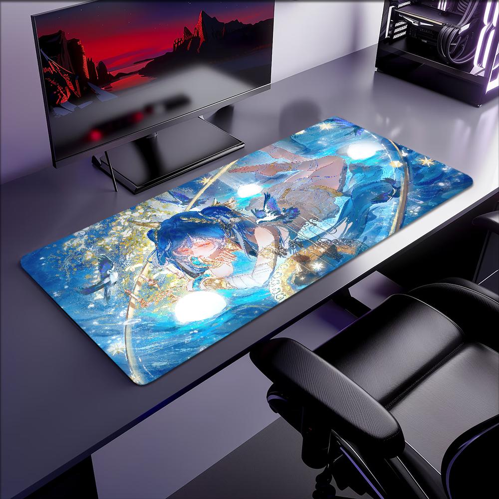 Iuno Wuthering Waves Game Mouse Pad Non-slip Thickened Large Writing Lockedge Office Student Gaming Cushion MousePad