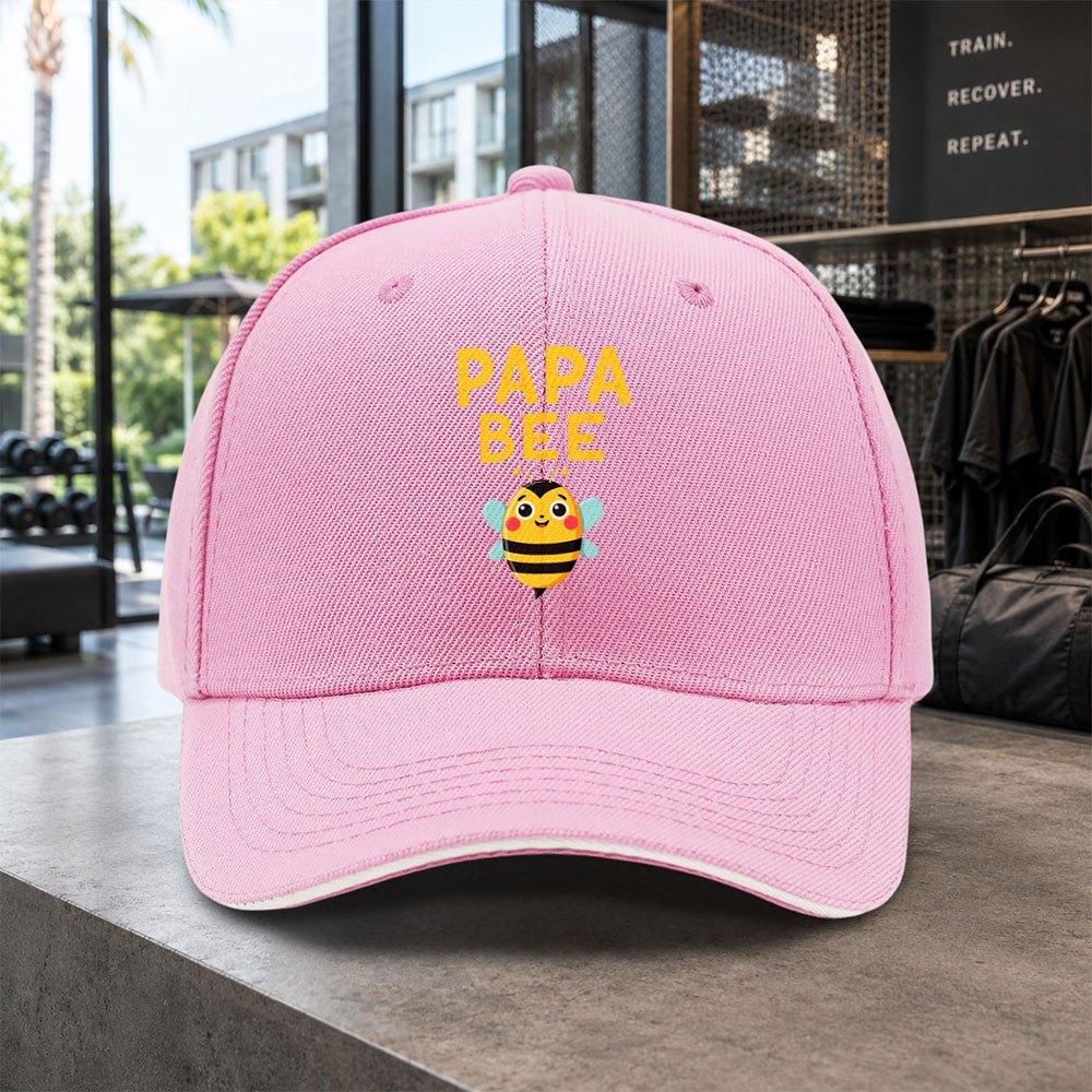 1pc Papa Bee Beethemed Baseball Cap For Adjustable Duckbill Hat With Bee Lightweight Suitable For Concerts Parties Birth