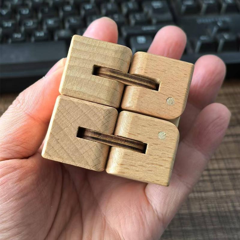 Spielzeug Spielzeug Holz Unendlichkeitswürfel Hand für Autismus Angst Stressabbau Coole Sachen Gadgets Erwachsene Juguetes Antiestres Angst Kinder