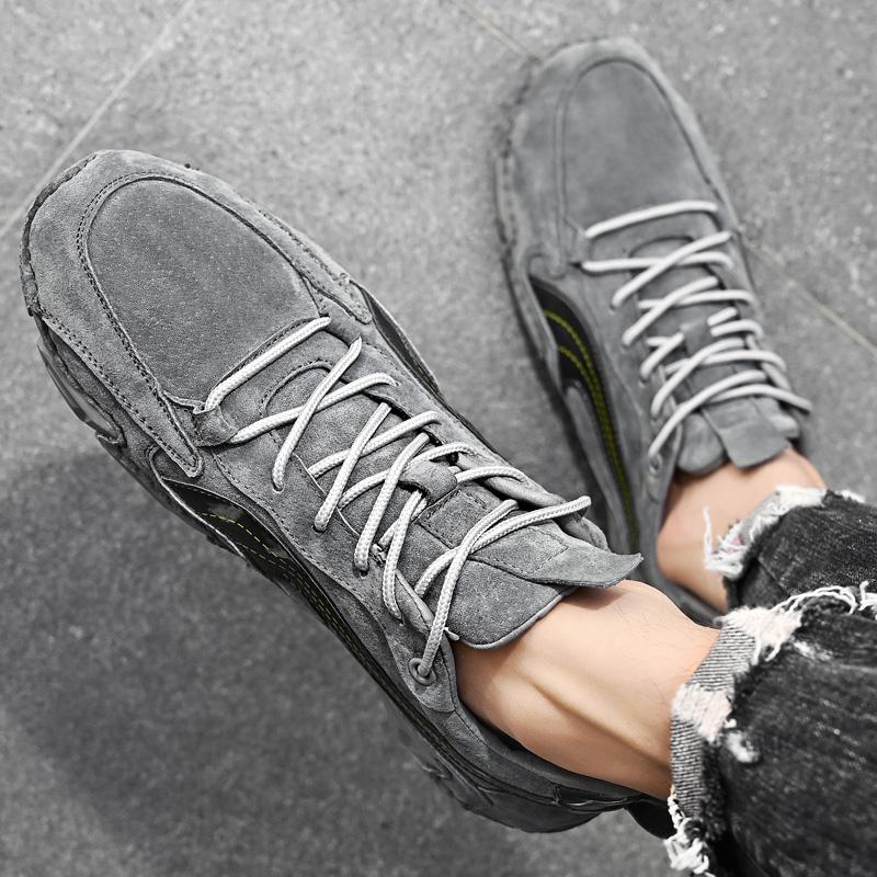 Neue Herren Freizeitschuhe aus echtem Leder Schweinsleder Ganzjahresschuhe Mode Ballerinas Bequeme Atmungsaktive Weiche Sportsneaker Größe 46