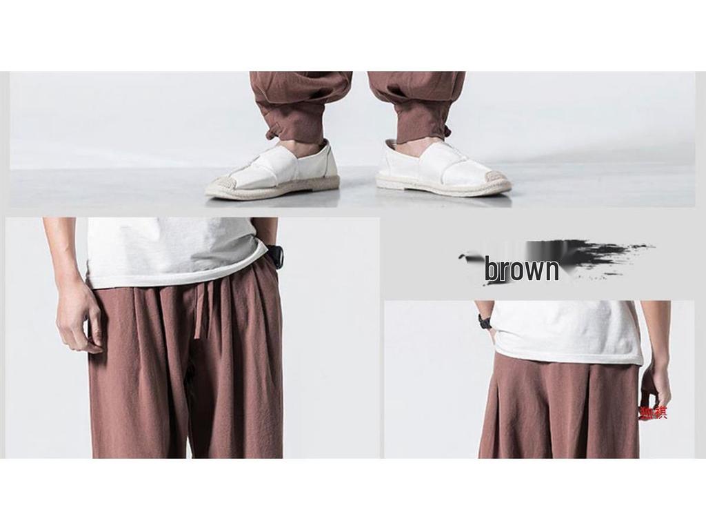 Monk Loose Cotton-Linen Meditation Pants - Hemmed for Spring & Summer