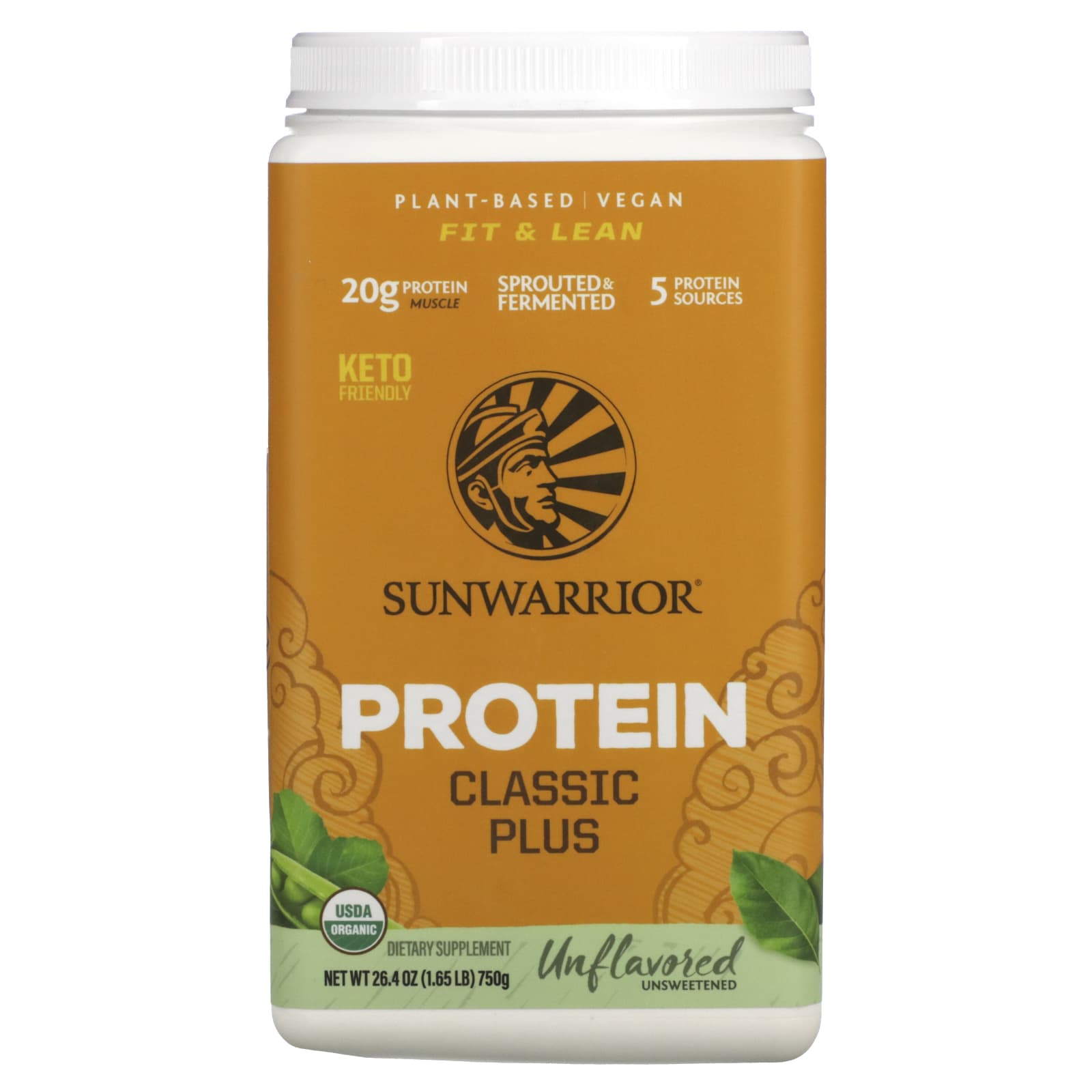 

Sunwarrior, Classic Plus Protein, Unflavored, 1.65 lb (750 g)