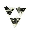 Oasis Snow Mountain Triangle Brooch: Decorative Alloy Pin for Backpacks, Clothing, and Hats.