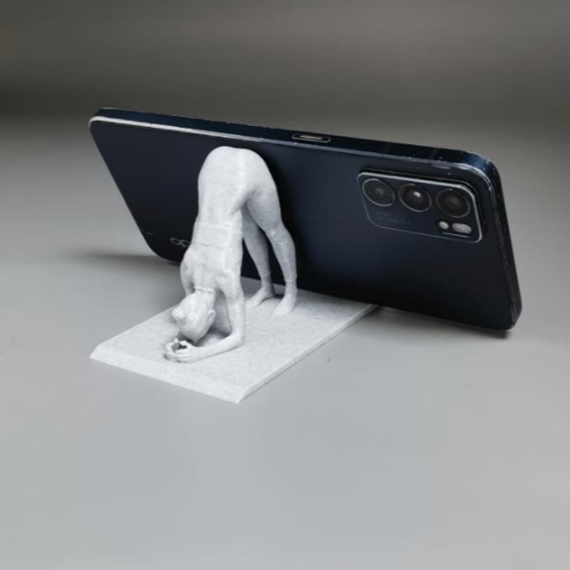 Unique Design Yoga Lady Phone Stand Resin Human Figurine Mobile Holder Art Desktop Ornament for All Smartphone Office Home Decor