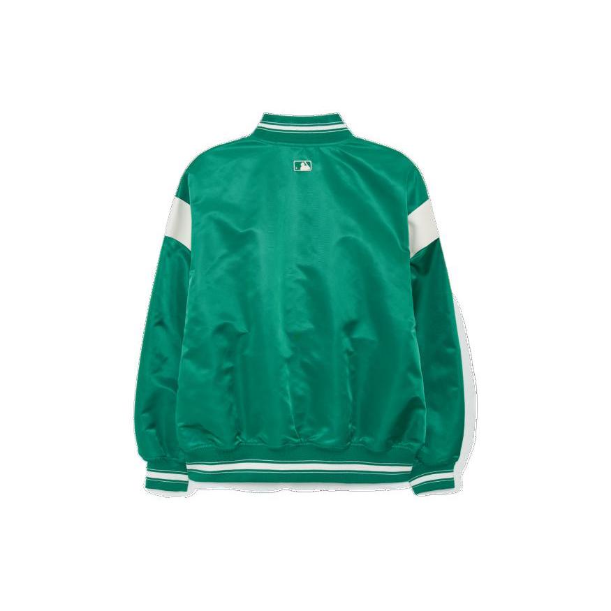 New MLB Nylon Varsity Jackets Unisex Green 3AJPV0331-50GNP