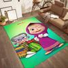 Masha Bear Floor Rug Office Rug Suitable for Outdoor Living Rooms Playrooms Balcony Anti-slip Rug Anime Office Decor