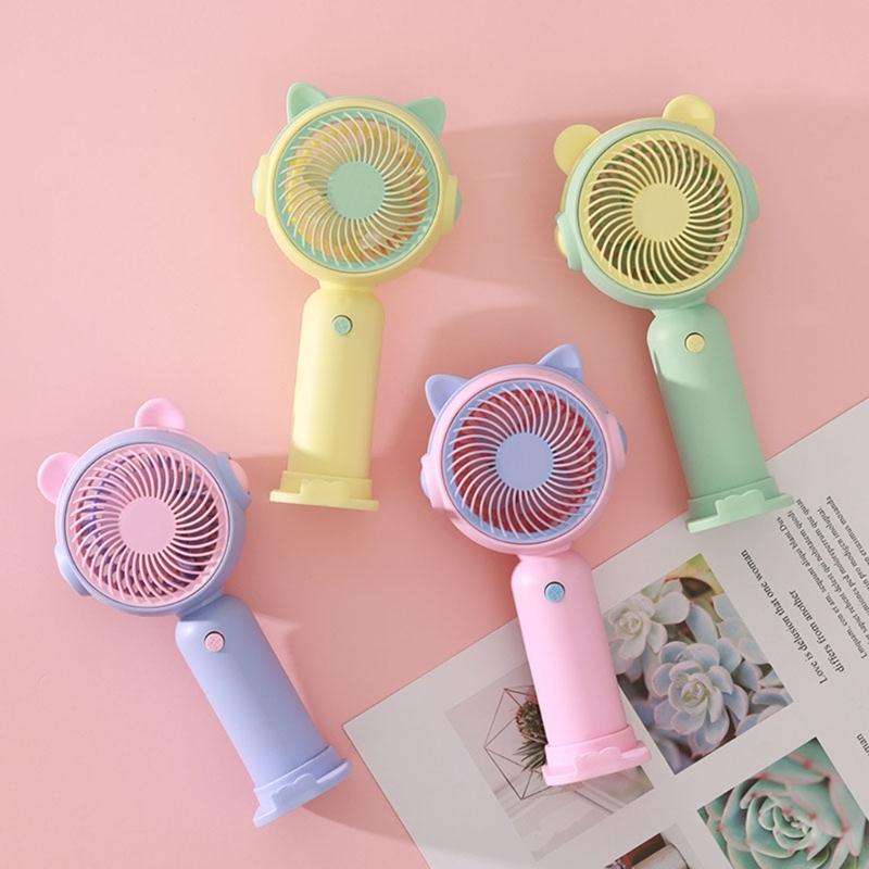AM3 Battery Operated Handheld Fan Indoor Outdoor Use Ergonomic Handle Lightweight For Kids Adults Outdoor Travel