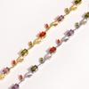 Funkelnde Steine Strass Armband Buntes Kristall Blatt Ranke Armband Hochzeits Schmuck