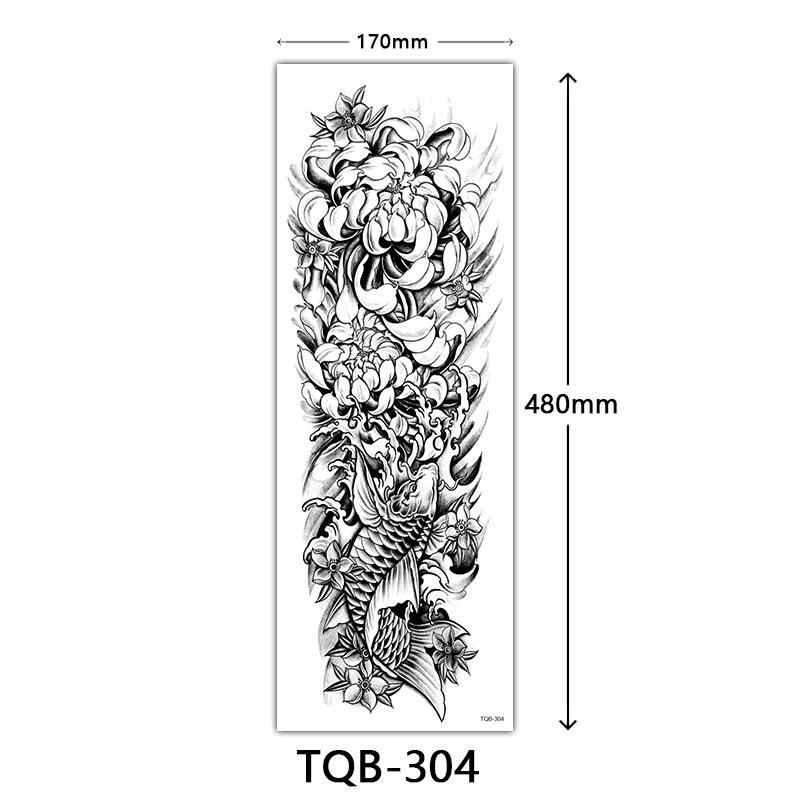 Full Arm Tattoo Sticker, Full Arm Big Picture Tattoo Sticker, Flower Arm Tattoo Sticker Tattoo