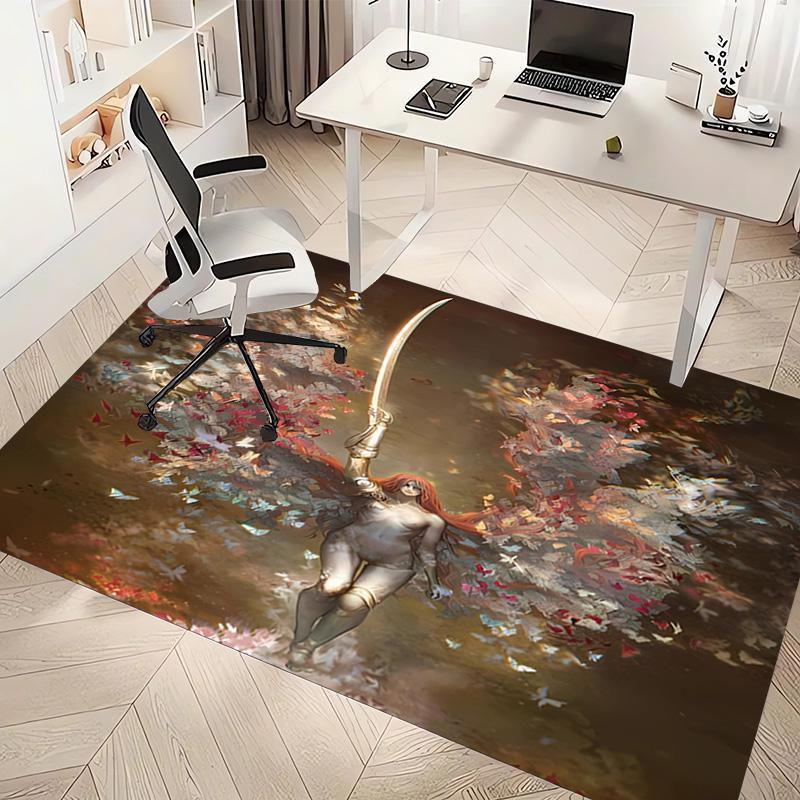 Game E-ELDEN R-RING Print Area Rug - Soft,Washable Non-Slip Indoor Mat,Living Room,Home Office Decorative Rug