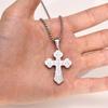 Orthodox Crucifix Cross Necklaces for Men Jewelry, Russian Eastern St. Nicholas Pendant Religious Prayer Gifts