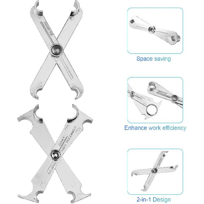 2pcs Scissor Fuel Line Disconnect Tool, 3/4 5/8 1/2 3/8 and 5/16 Inch Fuel Filter Tool Fuel Filter Removal Tool Fuel Line Remover for Quick