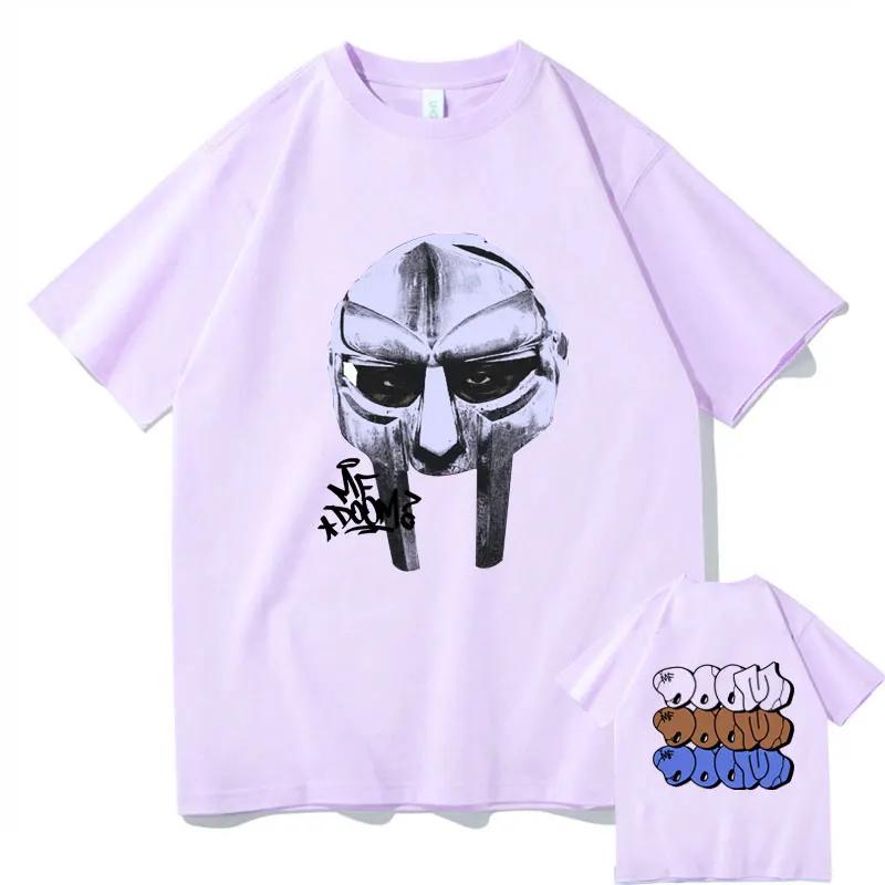 Rapper Mf Doom Mask Madlib Madvillain Graphic Print Tshirt Men Hip Hop Fashion Trend Tshirts Male Vintage Oversized T Shirts